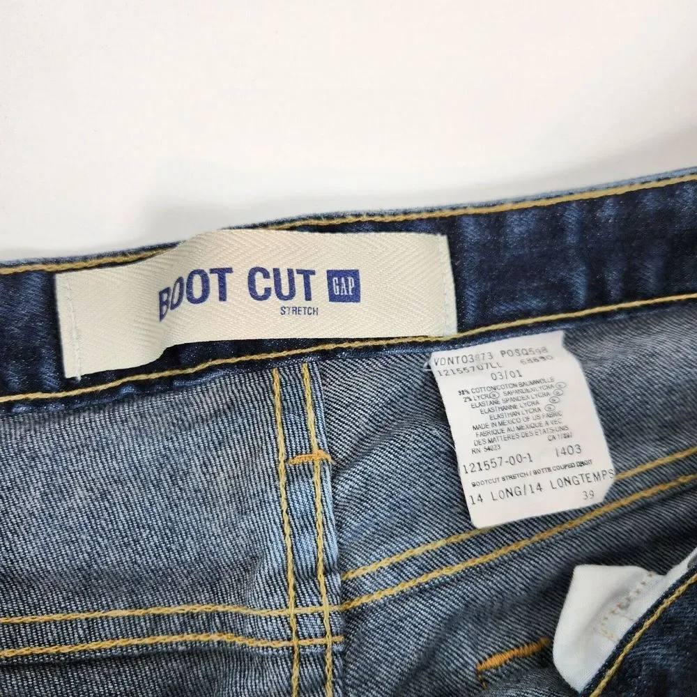 Gap Bootcut Stretch Jeans Size 14 Long‎ Dark Denim (Inseam Hemmed to 26 1/4